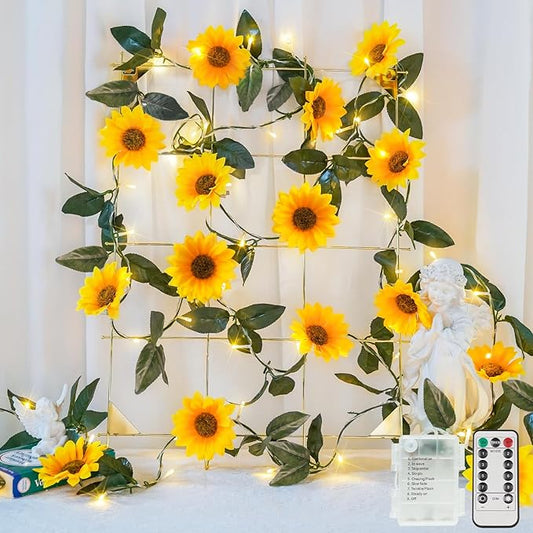 suddus Artificial Sunflower Garland