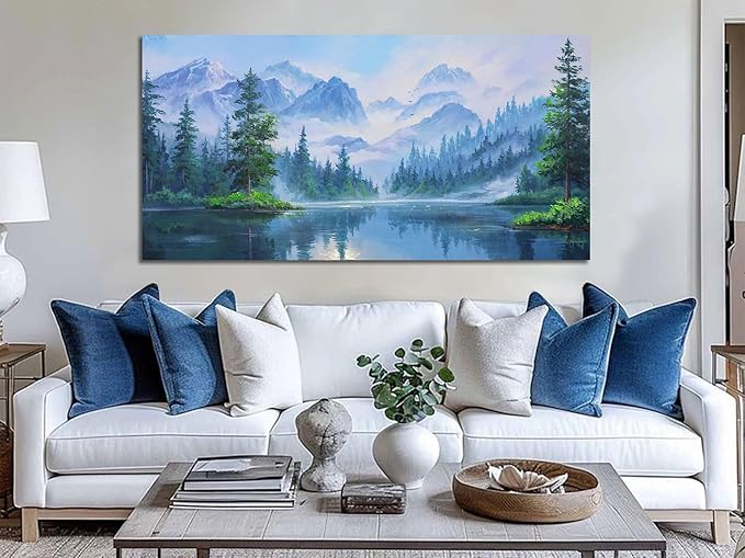 Ardemy Large Landscape Wall Art Nature Canvas Textured Forest Scenery Pictures