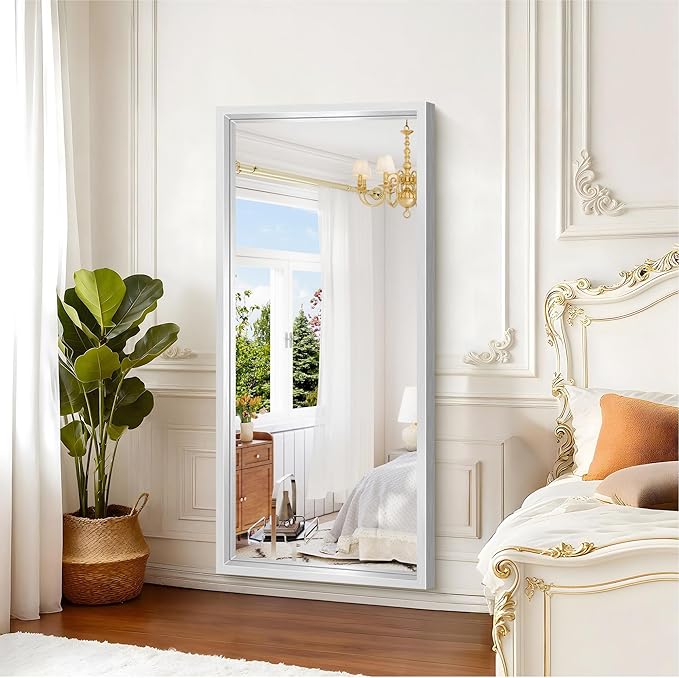 60"x28" Brushed Silver Bathroom Mirror, Large Rectangular Mirror