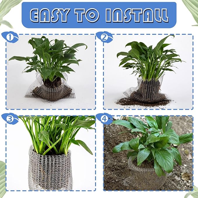 Root Guard Gopher Proof Wire Basket Mole and Vole Mesh Wire Baskets Underground Stainless Steel Wire for Plants Root Protection (Silver, 5 Gallon/ 8 Packs)