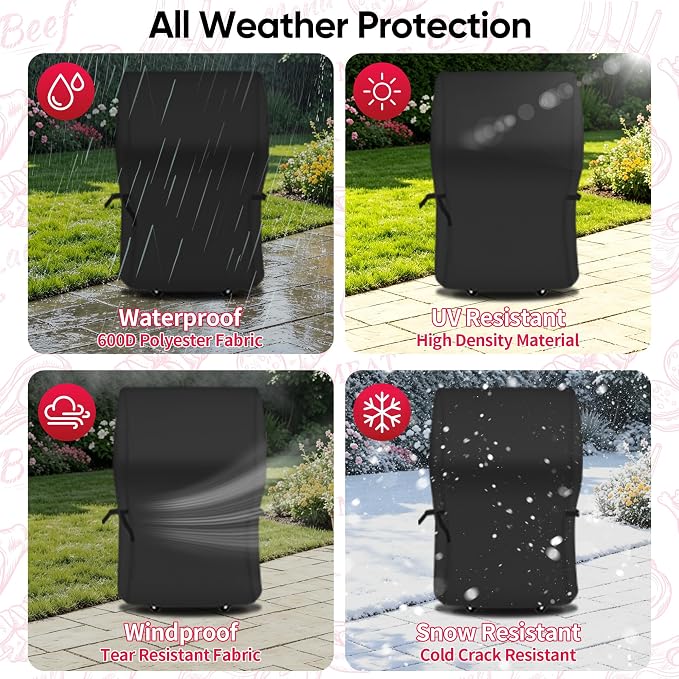 NEXCOVER Grill Cover, 30 Inch Waterproof BBQ Cover, 600D Heavy Duty Gas Grill Cover, Fade Resistant, Weather Resistant, Rip Resistant Barbecue Cover for Weber,Brinkmann, Char Broil, Holland, Jenn Air