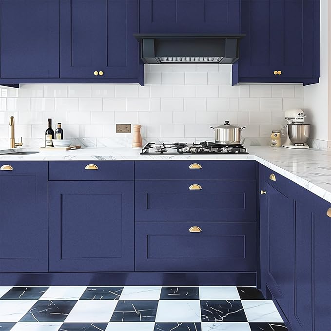 practicalWs Blue Wallpaper Peel and Stick