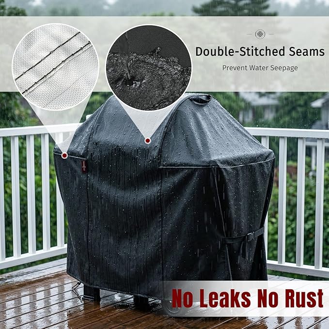 SHINESTAR 48 Inch Grill Cover for Weber Spirit II 200 Series, Heavy Duty Oxford Fabric BBQ Cover Waterproof UV Protection, Windproof with Adjustable Magic Tape Straps