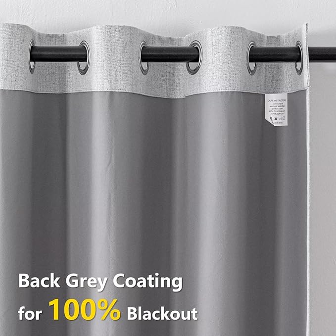 Blackout Curtains Customsize for Bedroom, 100% Black Out Curtains 1 Panel