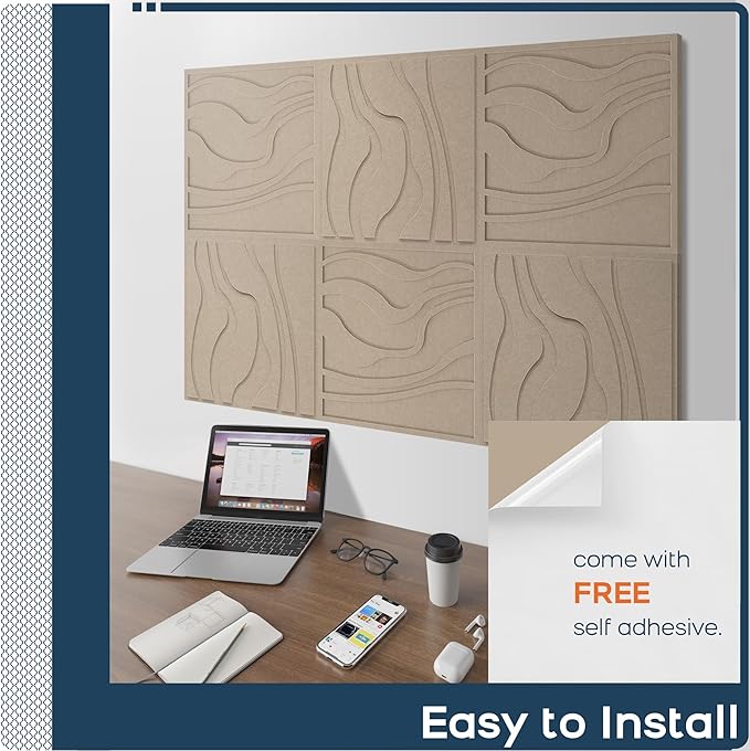 BUBOS Art Acoustic Wall Panels 6 Pack