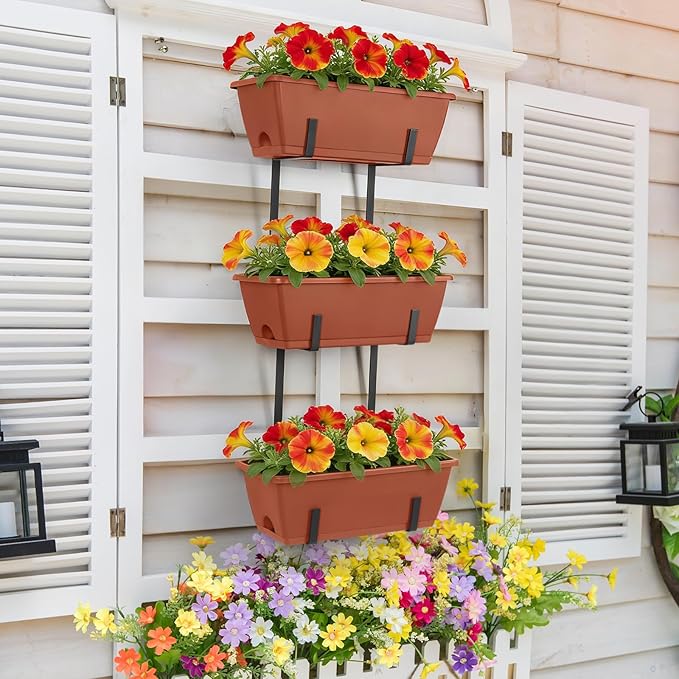 OYEAL Railing Planter Box Window Boxes Planters