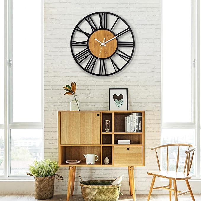 1st owned Wall Clocks for Living Room Decor, Round Silent Non Ticking, Modern