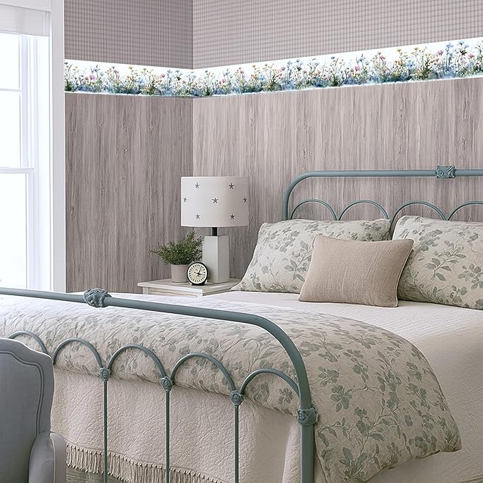 Wildflower Wallpaper Border 196x4 Inch Peel and Stick Wall Border Self Adhesive