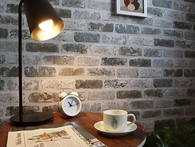 Guvana 17.3"×472.4" Brick Peel and Stick Wallpaper Brown/Grey Contact Paper