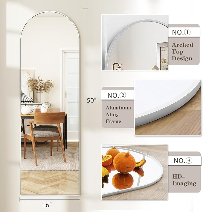 Door Mirror, Arched Full Length Mirror Over The Door, Wall Mirrors