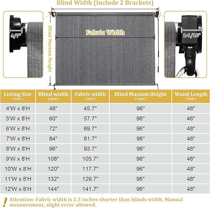 Shade&Beyond Outdoor Roller Shades