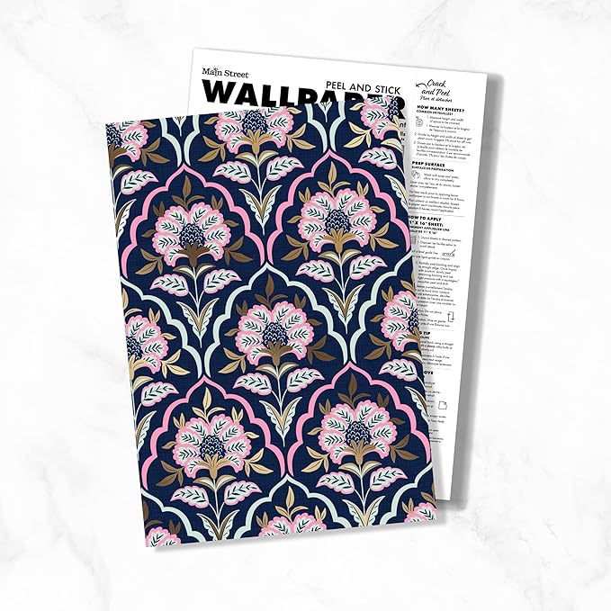 Main Street Peel and Stick Wallpaper Eco-Friendly Sheets 12 Pack, 11 X 16 Inch