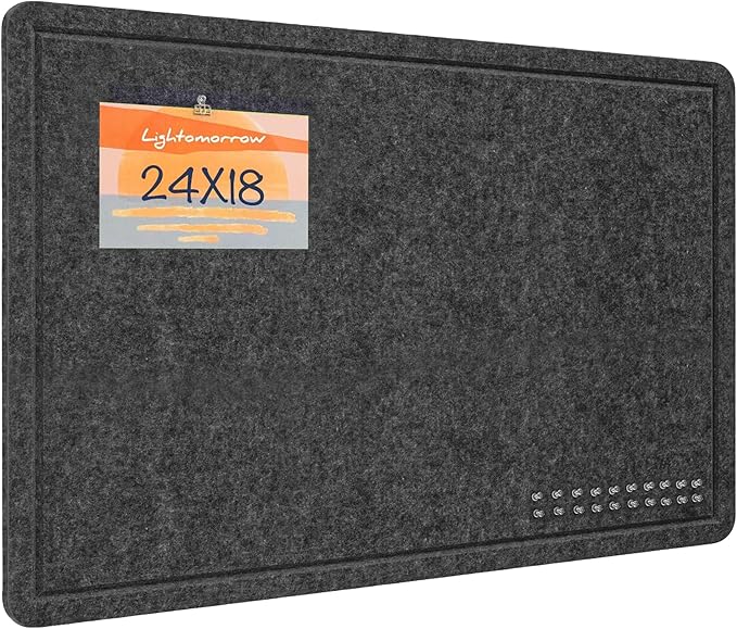 Lightomorrow Bulletin Board, 24x18 inches Decorative Felt Pin Board, Cork Board