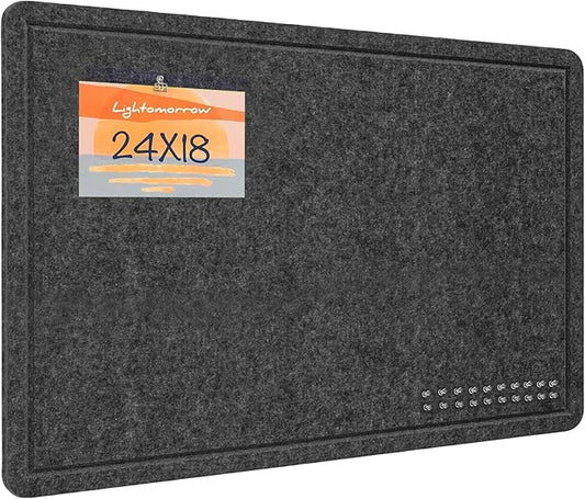 Lightomorrow Bulletin Board, 24x18 inches Decorative Felt Pin Board, Cork Board