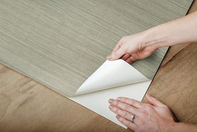 York Wallcoverings Natural Sisal Pine Peel and Stick Grasscloth Wallpaper