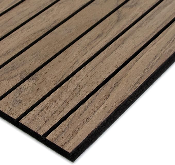 4-Piece Wood Slat Wall Panel for Interior Wall Decor Noise Cancelling 47.2" x