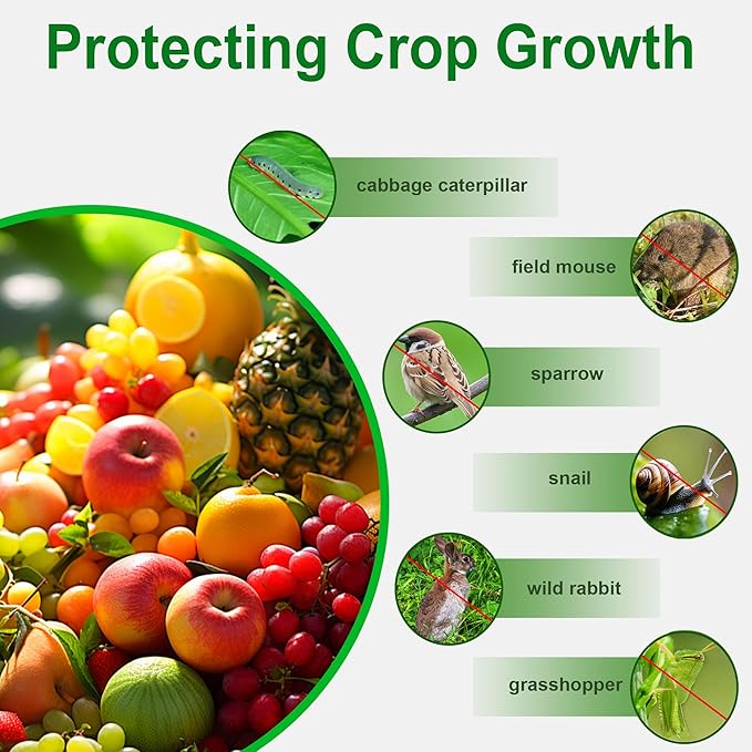 Garden Netting 10x50FT Ultra Fine Mesh Netting Bird Barrier Protection Vegetable Fruit Tree Bushes Plant Cover for Raised Bed