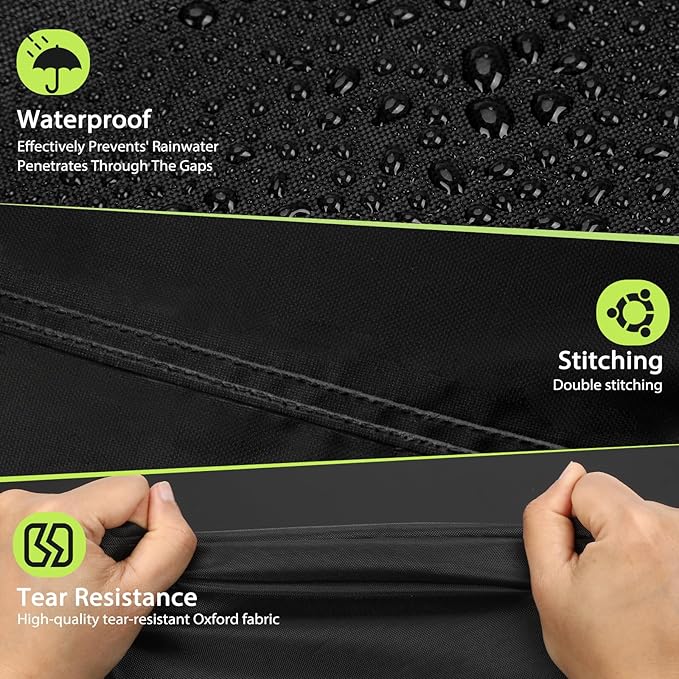 TOPCROWN Grill Cover for Outdoor Grill, Universal Fit 45"-75" BBQ Gas Grill Waterproof Anti-UV Oxford Fabric Windproof Design with Adjustable Straps, Fits Weber/Char-Broil/Nexgrill and More (67")