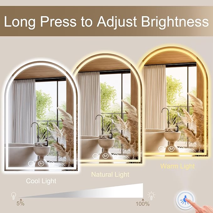 Arched LED Bathroom Mirrors