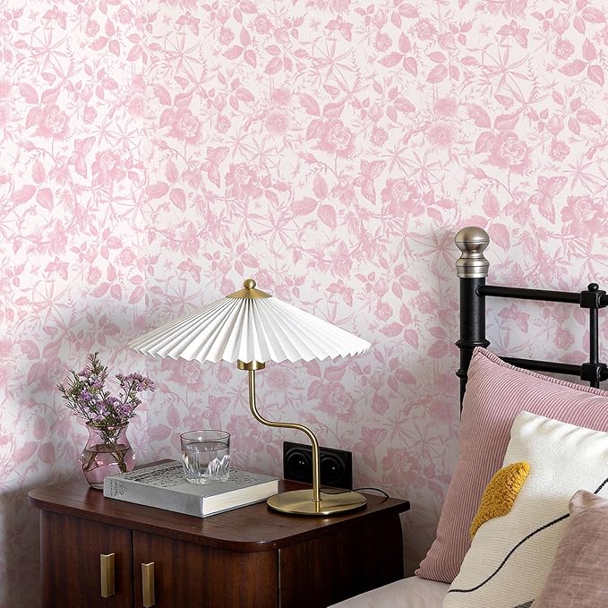 JiffDiff Floral Vintage Wallpaper Peel and Stick