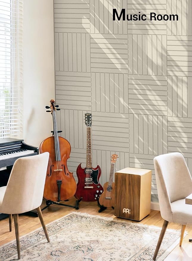 Waister 12 Pack Soundproof Wall Panels, 0.47 inch Thicker High Density Acoustic