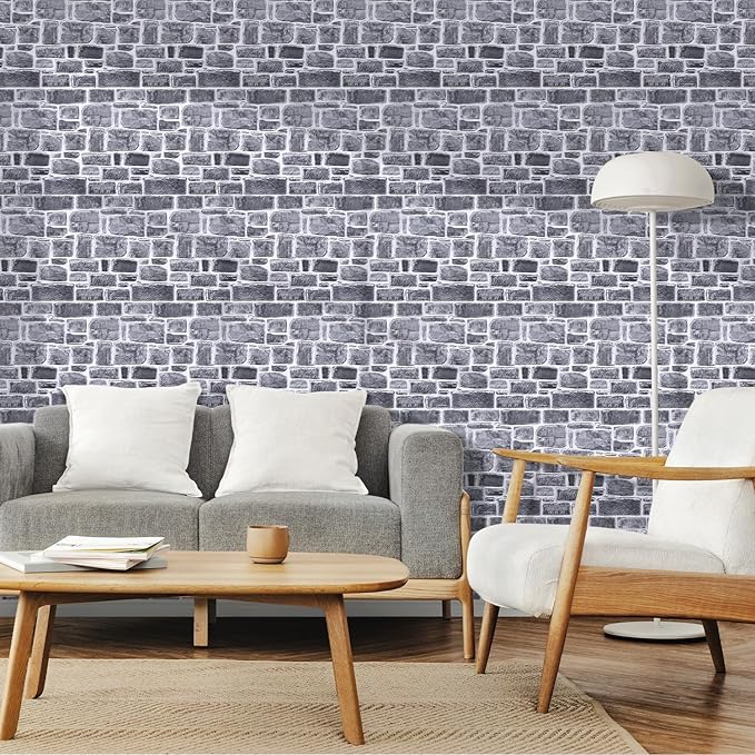 COMSTICKC 3D Faux Stone Wall Panel Peel and Stick Wall Tiles, Ultra-Light Thin