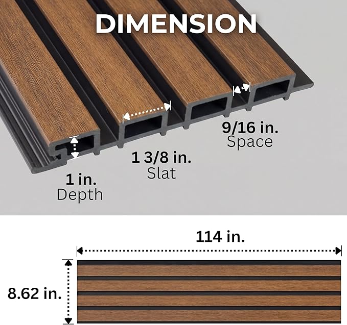 From Plain to Beautiful in Hours WPC Exterior Wall Slat Panels Waterproof