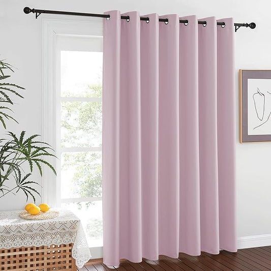 NICETOWN Room Darkening Baby Pink Curtains W100 x L84