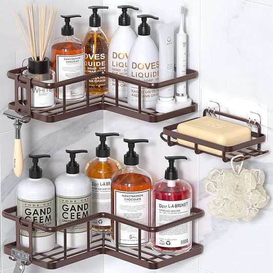 YASONIC Shower Caddy Corner, No Drilling Shower Organizer Corner
