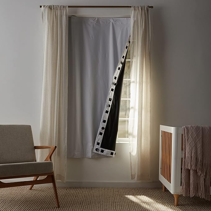 Amazon Basics Portable Room Darkening Light Blocking Blackout Curtain Shade