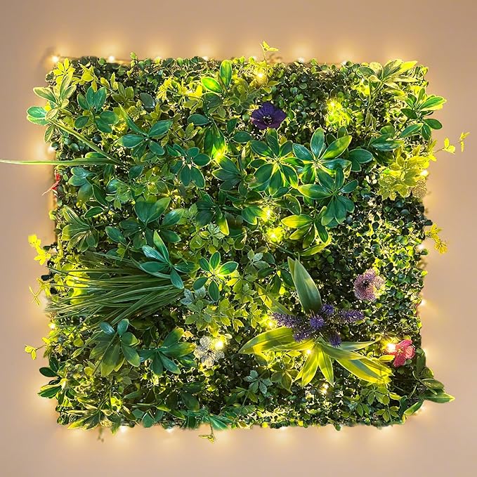 Artificial Boxwood Panel 20"x20" 6 Pieces, Faux Ivy Privacy Fence Screen