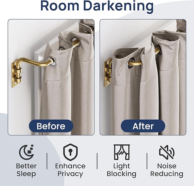 ENJOYBASICS Blackout Curtain rod