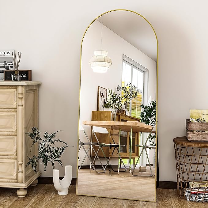 HARRITPURE 56"x21"Full Length Mirror Arch Floor Mirrors