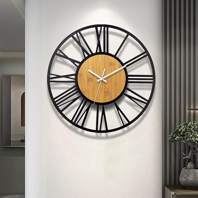 1st owned Wall Clocks for Living Room Decor, Round Silent Non Ticking, Modern