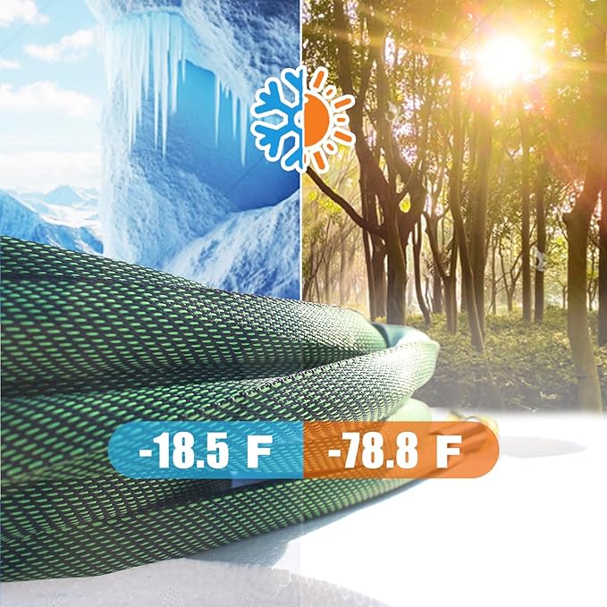 Relxitl Garden Hose 75 FT, Heavy Duty Water Hose with Aluminum Fittings, Puncture Proof All-weather, Ultra-Lightweight and Flexible, Watering and Cleaning for Outdoor