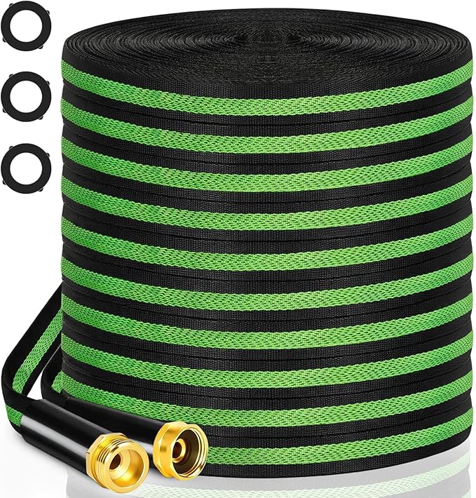 Garden Hose 25 ft Flexible Non-Expandable Water Hose Kink-Free Lightweight Leak-Proof High Pressure Durable Outdoor Portable Fabric Hoses Pipe with 3/4” Sturdy Fittings for Yard Lawn Car Wash