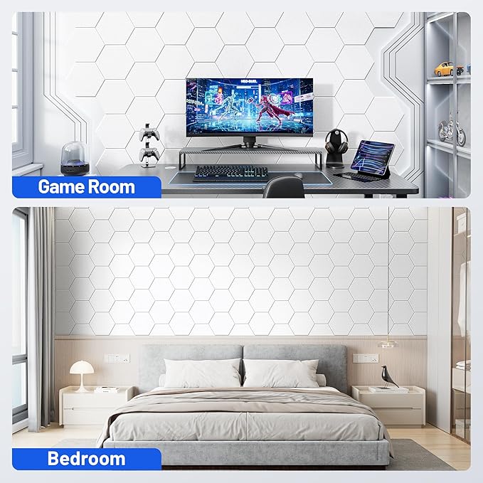 12 Pack Hexagon Acoustic Panels