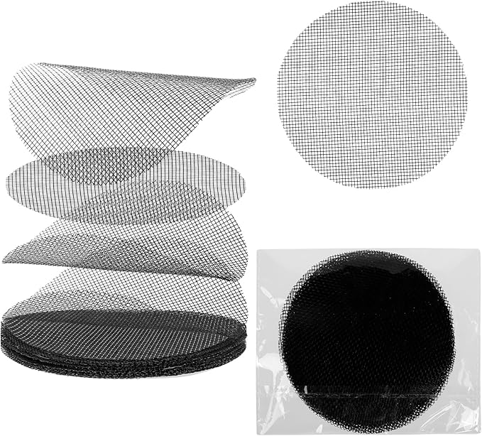 20 Pcs Flower Pot Hole Mesh Pad, 4 Inch Round Bonsai Pots Bottom Grid Mat Keep Soil from Flowing Away Plant Pot Drainage Mesh Hole Screens for Garden Outdoor Potted Plants
