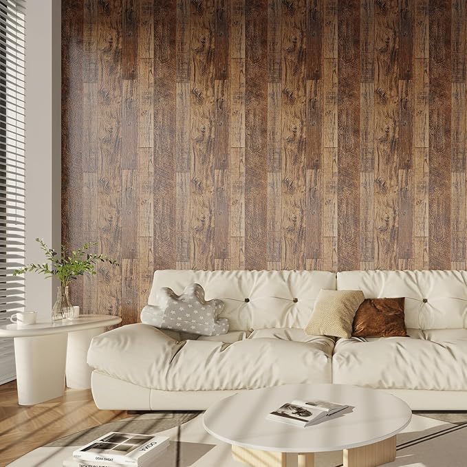 TANONE Wood Contact Paper Peel and Stick 17.5" X 118"