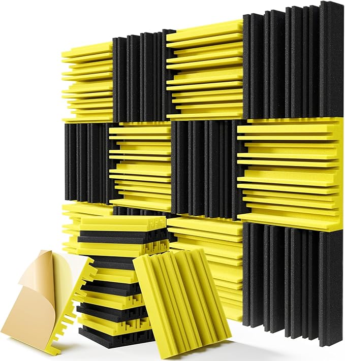 Upgrade 12-Pack Self-adhesive Sound Proof Foam Panels, Decorative Soundproof