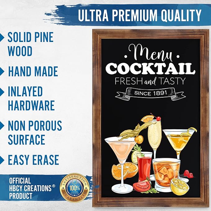 HBCY Creations Rustic Magnetic Wall Chalkboards