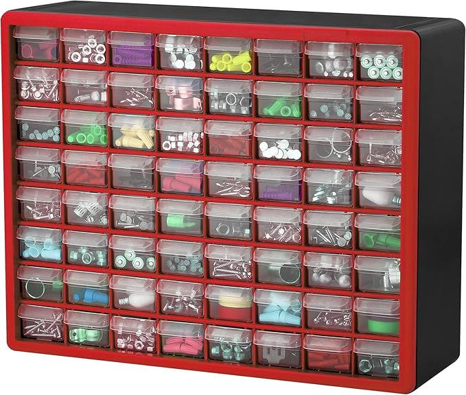Akro-Mils 64-Drawer Plastic Drawer Storage Cabinet