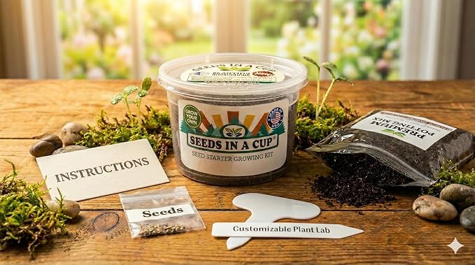 Tree Grow Kit | Easy to use | Educational | Memorial Gift | Plant It for The Planet | Grow Your Own Tree |Wide Selection to Choose from (Crape Myrtle)