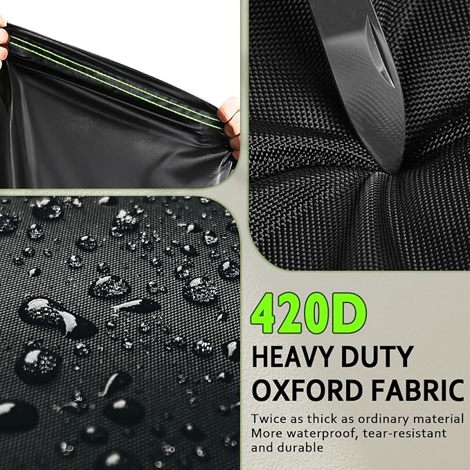 ROCKTAKIN Heavy Duty Grill Cover, BBQ Gas Grill Cover for Outdoor, Waterproof UV & Fade Resistant Windproof Barbecue Cover with Air Vents for Weber Charbroil Nexgrill and More (48" L x 27" W x 42" H)