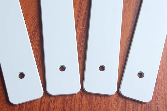 8 Pack - 10 inch White Hidden L Shelf Bracket Iron Floating Shelf Brackets