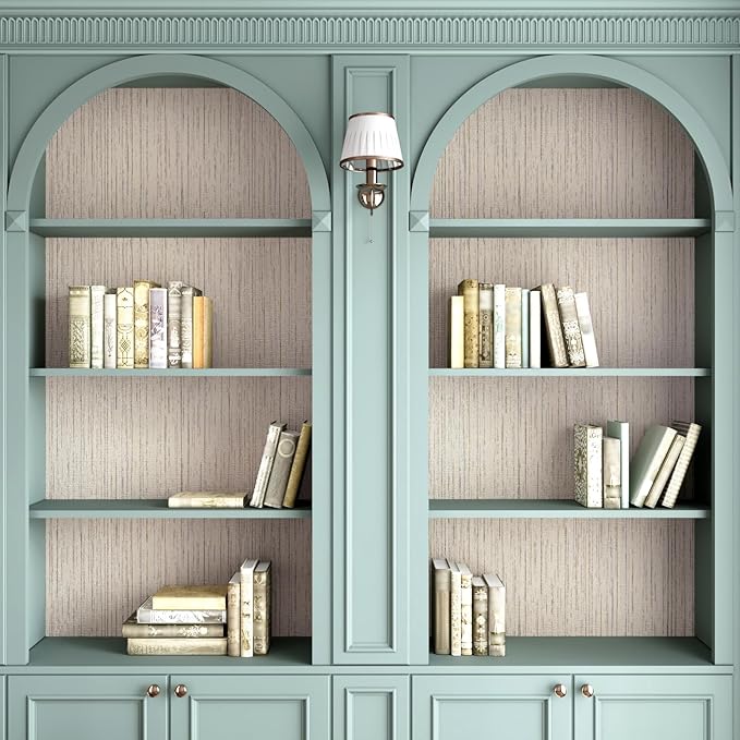 CRE8TIVE Wide 24"x118" Cream White Grasscloth Wallpaper Textured Wallpaper