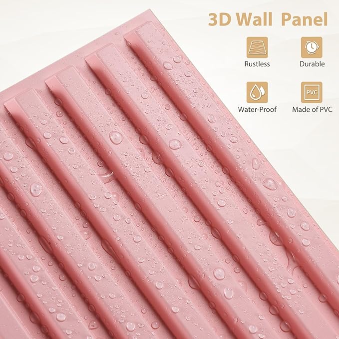 Heikki 30 Pack 3D Wall Panel for Interior Wall Décor, PVC Flower Textured Wall