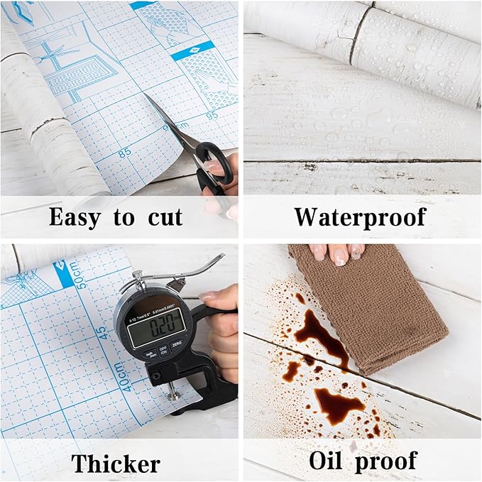 practicalWs 17.7''×393.7'' Wood Shiplap Peel and Stick Wallpaper, Self Adhesive