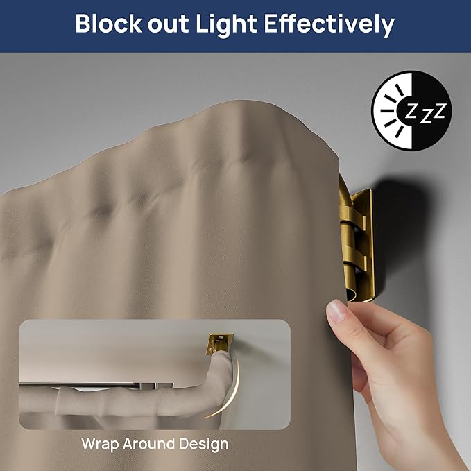ENJOYBASICS Blackout Curtain rod