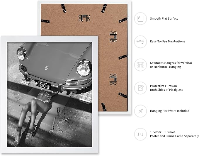 Poster Master Woman Under Classic Car Poster
